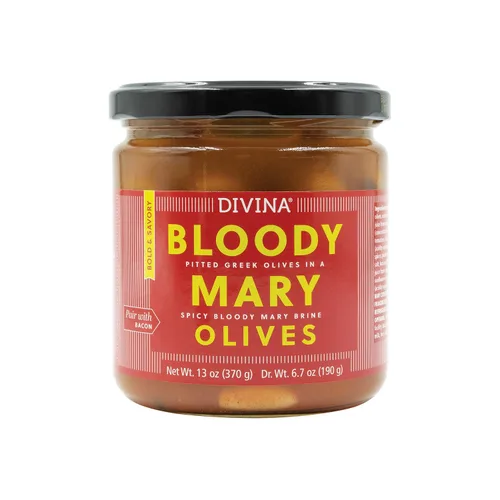 Divina Bloody Mary - Aceitunas griegas sin hueso, peso neto de 13 onzas