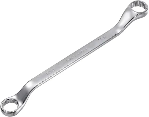 Miniatura 10 de uxcell Llave de extremo de caja doble con compensación de 10 mm x 12 mm, 12 puntos, métrica, cromada, acero Cr-V