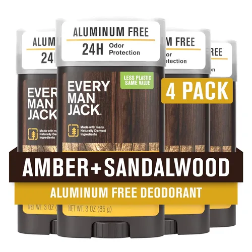 Miniatura 14 de Every Man Jack Juego variado de desodorantes para hombre, tres barras desodorantes de tamaño completo con ingredientes limpios y aromas increíbles