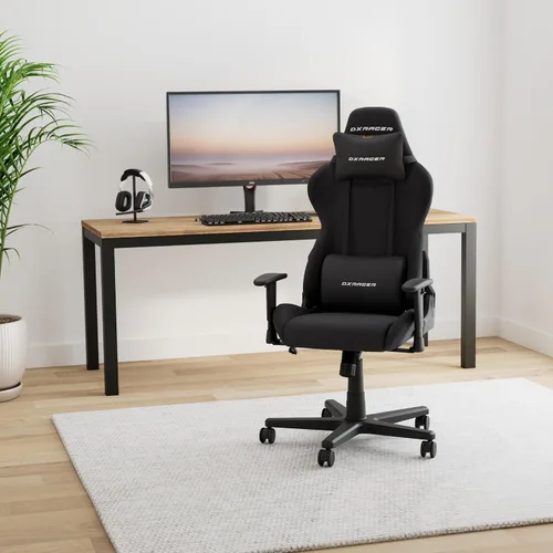 Miniatura 2 de DXRacer Formula - Silla ergonómica para computadora y videojuegos, reposacabezas de espuma viscoelástica, soporte lumbar, tela resistente al agua