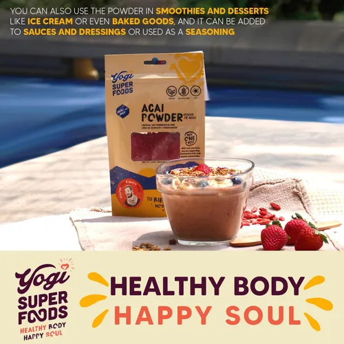 Miniatura 6 de Yogi Super Foods Polvo de bayas de acai, polvo de acai liofilizado, polvo de acai orgánico para cuencos de batidos, alto en antioxidantes densos