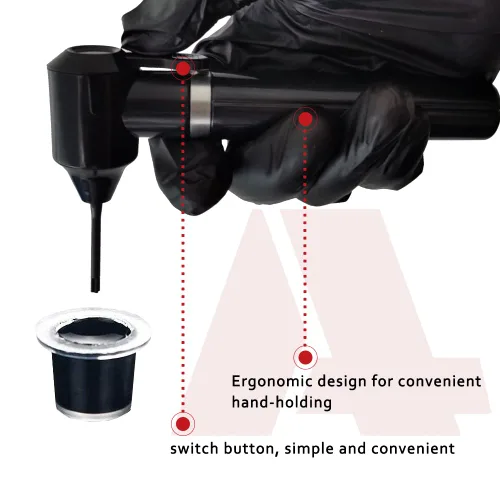 Miniatura 4 de Kit de máquina mezcladora de tinta, mezcladora de pigmentos, mezclador de tinta eléctrica negra con 100 varillas de color de cejas, máquina