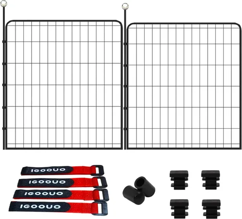 Miniatura 17 de Jaulas Portátiles para Perros y Corralito, Jaula de Metal de 32 Pulgadas para Perros Pequeños/Medianos, para Interior/Exterior, Correas