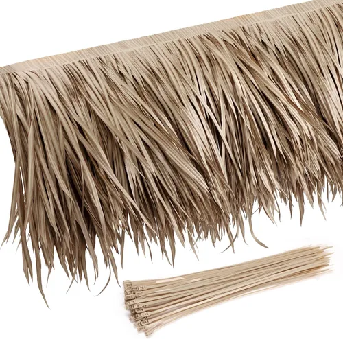 Sawysine Rollo de paja mexicana para techo Tiki Hut, rodillos de paja de palma para Tiki Bar, Pato ciego Paraguas de patio, Palapa Artificial