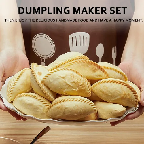 Miniatura 5 de Prensa para Hacer Empanadas de 6 Pulgadas, Juego Extra Grande de Fabricante de Dumplings con Cortador de Masa, Juego de Moldes para Dumplings