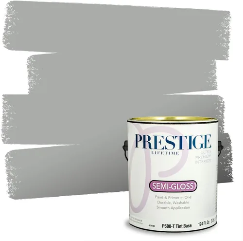 Miniatura 157 de PRESTIGE Paints - Pintura interior e imprimación en uno, 1 galón, cáscara de huevo, pimienta envejecida