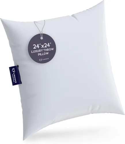 Miniatura 3 de Lincove Euro - Almohada cuadrada de 24 x 24 pulgadas, fabricada en Canadá, funda 100% algodón, relleno alternativo al plumón, apto para veganos