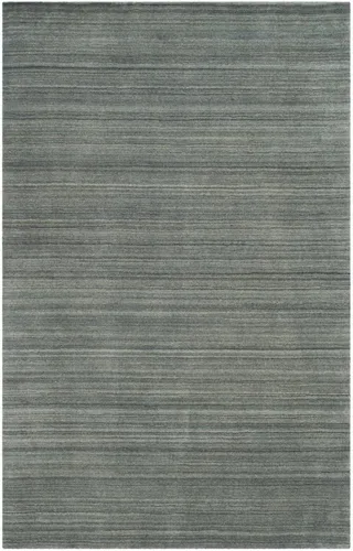 SAFAVIEH Himalaya Collection - Alfombra cuadrada de 6 pies, color pizarra y azul, lana hecha a mano, ideal para zonas de alto tráfico en sala de