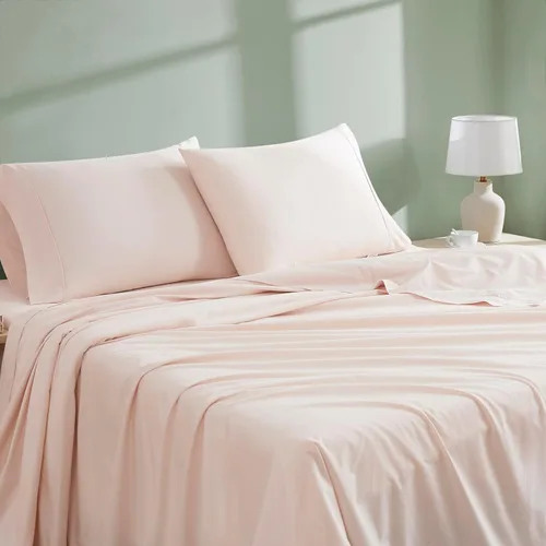 Miniatura 11 de Linen Closet Juego de 4 piezas de sábanas de 100% algodón orgánico tamaño completo, tejido de percal, crujiente, fresco, suave y duradero, sábanas
