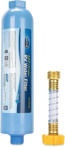 Miniatura 5 de Camco TastePURE - Manguera de agua potable prémium 35 pies (22843) y filtro de agua TastePURE RV/Marine Cuenta con protector de manguera flexible