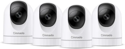 Miniatura 11 de Cinnado - Cámara de seguridad para interiores 2K, cámaras WiFi 360° para seguridad del hogar, cámara para mascotas/perros/bebés con aplicación
