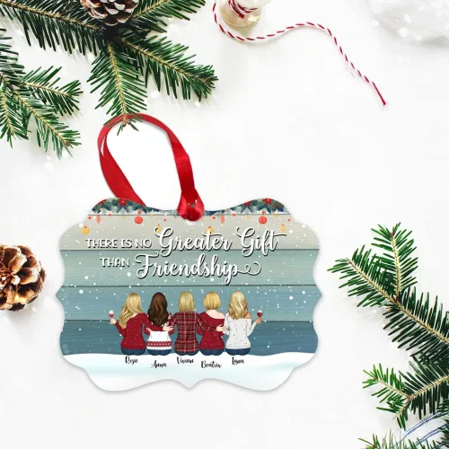 Miniatura 3 de Gossby Adorno personalizado para mejor amiga, regalo de Navidad personalizado con diseño, nombre, regalo de Navidad para mujeres, hermana del alma