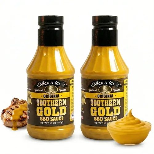 Maurice's Southern Gold Salsa BBQ – Salsa clásica de mostaza Carolina con sabor atrevido – Auténtico aderezo de barbacoa de Carolina del Sur – Ricas