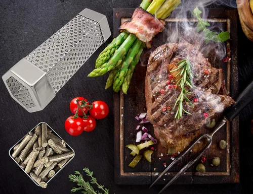 Miniatura 7 de Caja de tubo de humo para parrilla de pellets, tubo generador de ahumador frío de acero inoxidable 304, 2.5 horas de ahumado en caliente o frío