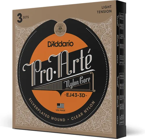 Miniatura 12 de D'Addario Pro Arté Cuerdas de nailon para guitarra clásica, EJ44, tensión extra dura, juego de 6 cuerdas, paquete de 1