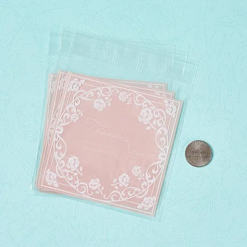 Miniatura 3 de KISSITTY Bolsas de celofán de 5.4 x 4 pulgadas con cierre de sellado adhesivo, ideales para recuerdos de fiesta, dulces, galletas, regalo, juego