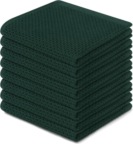 Miniatura 174 de Homaxy Paños de cocina de 100% algodón con tejido de gofre, ultra suaves, absorbentes, de secado rápido, 12 x 12 pulgadas, paquete de 6, amarillo