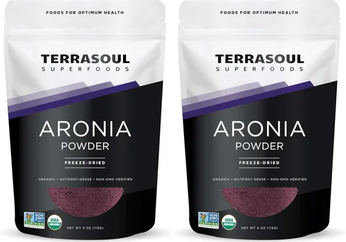 Miniatura 6 de Terrasoul Superfoods Aronia en polvo orgánico, 4 onzas, liofilizado, antioxidantes