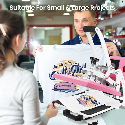 Miniatura 7 de Máquina de prensa de calor de 12 x 10 pulgadas para camisetas, impresora digital de sublimación industrial para transferencia de calor, máquina