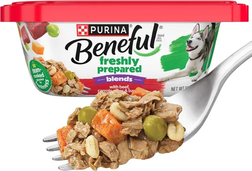 Miniatura 20 de Purina Beneful Freshly Prepared Blends - Paquete variado de alimentos húmedos para perros con carne de res, pollo o cordero, (paquete de 12) tubos