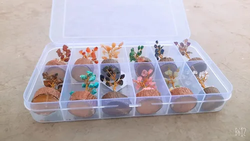 Miniatura 3 de Caja de árbol de cristal, caja misteriosa de cristal, hermoso árbol de cristal pequeño, caja de árbol de piedras preciosas, caja de árbol de dinero