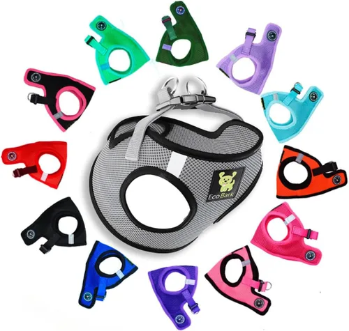 Miniatura 24 de EcoBark Arnés para perro – Arneses ecológicos para perros XXS, XS y pequeños – Chaleco de cuerpo pequeño reflectante y ajustable – Arnés de malla