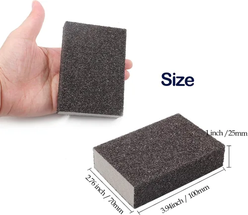 Miniatura 3 de Bloque de lijado grueso de grano 36 – 12 piezas, esponja de lija húmeda y seca, bloque de papel de lija de espuma, lavable y reutilizable, esponja