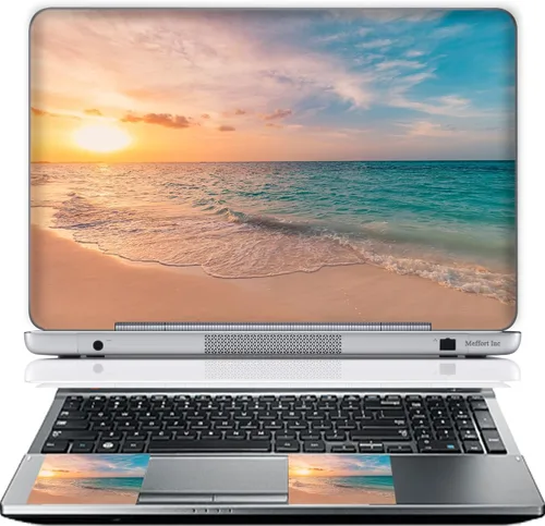 Miniatura 11 de Meffort Inc Adhesivo decorativo para laptop de hasta 12.3 pulgadas (incluye 2 muñequeras) - Nubes de galaxia