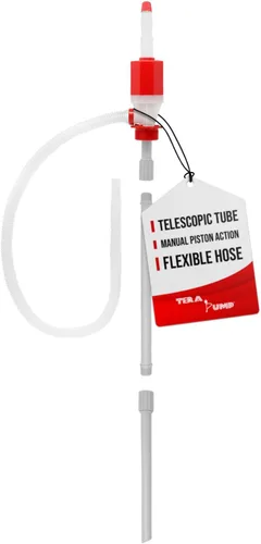 Miniatura 10 de TERA PUMP - Bomba de transferencia de combustible (Gasolina, Queroseno, Diésel, E85) Hasta 3 GPM Sifón con sistema de entrada flexible, Bomba