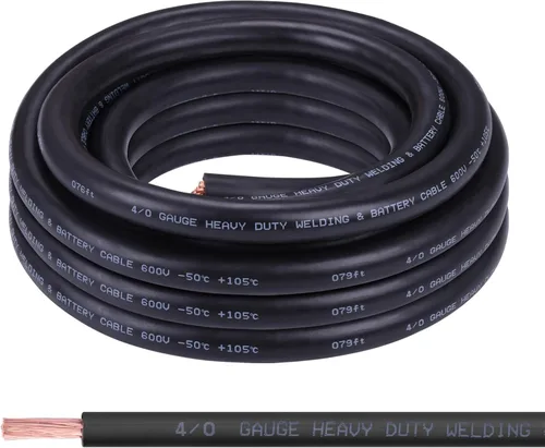 Miniatura 7 de Cable de Batería Calibre 2/0, 10 Pies Rojo + 10 Pies Negro 2/0 AWG Cable de Alambre de Soldadura de Cobre Puro, para Automotriz, Batería, Solar