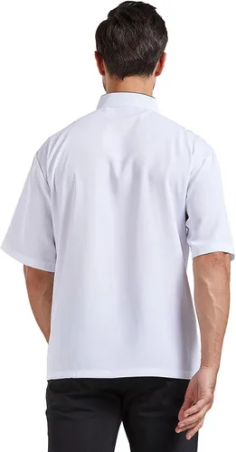 Miniatura 3 de Nanxson Chaqueta de chef unisex de manga cortalarga para hombres y mujeres CFM0001