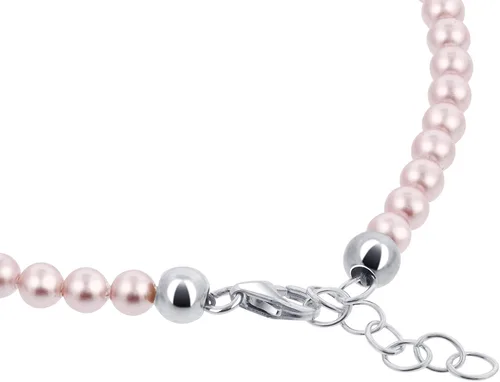 Miniatura 3 de Gem Avenue Tobilleras redondas de plata esterlina ajustable de perlas de imitación de 9 a 10 pulgadas