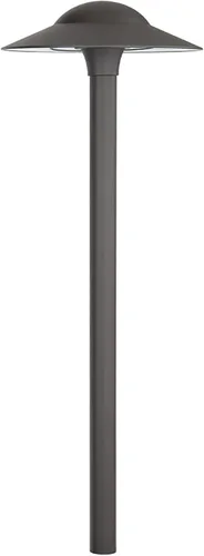 Miniatura 6 de WAC Iluminación de paisaje, toldo LED de 12 V para camino y área con tapa redonda de 6.5 pulgadas, 2700 K, LED cálido incorporado en bronce