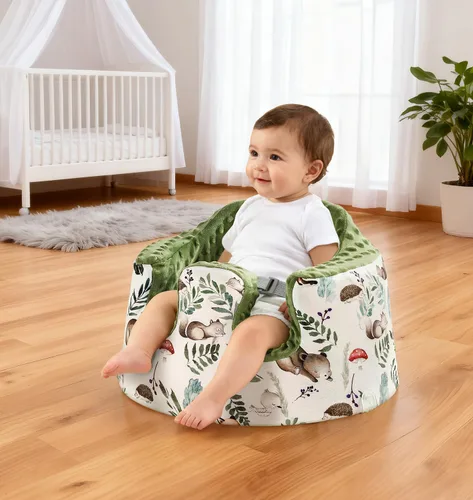 Miniatura 5 de Funda de asiento compatible con asiento Bumbo y Nuby, funda suave y transpirable para bebé, niña y niño, solo funda Bosque