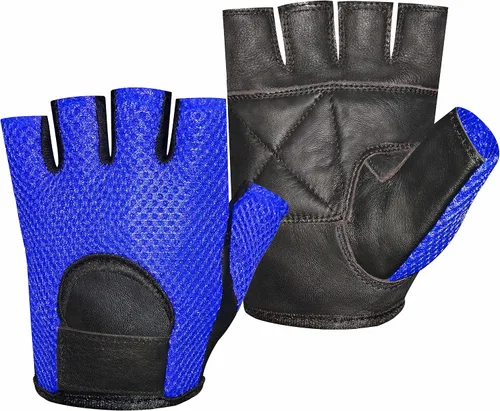 Miniatura 2 de Guantes de cuero para silla de ruedas y entrenamiento con pesas de malla (talla XL)