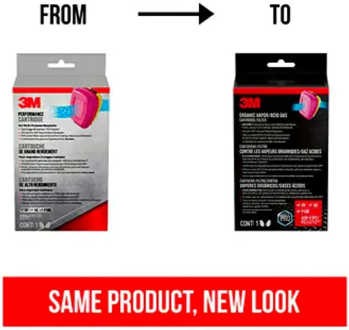 Miniatura 6 de 3M Cartuchos de repuesto para respirador multiusos, 60923H1-DC, 1 par