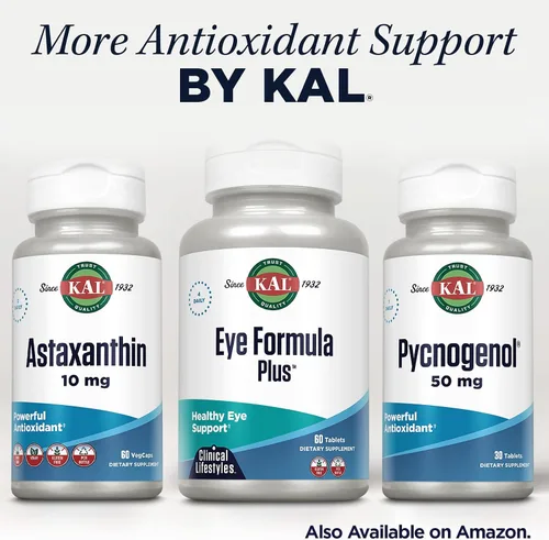 Miniatura 6 de KAL Fórmula para ojos Plus, suplementos para el cuidado de los ojos y la visión para adultos, con vitaminas oculares luteína y zeaxantina, más