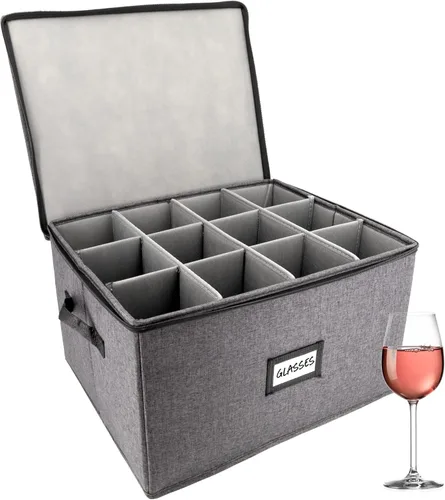 Miniatura 27 de HOMELUX THEORY 8 piezas de contenedores de almacenamiento de porcelana de carcasa dura, almacenamiento de tazas, copas de vino, utensilios