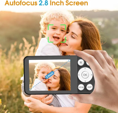 Miniatura 4 de Cámara digital 4K para adolescentes, cámara digital FHD de 64 MP para niños con tarjeta SD de 64 GB, cámaras de zoom digital 18X para fotografía