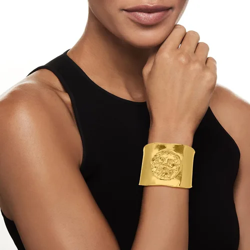 Miniatura 2 de Ross-Simons Brazalete italiano de oro de 18 quilates sobre "Mouth of Truth