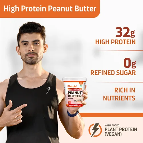 Miniatura 3 de Pintola American Recipe Performance Series - Mantequilla de maní (cremosa) - 2.2 lbs Proteína vegana 32% de proteína Alta proteína y fibra