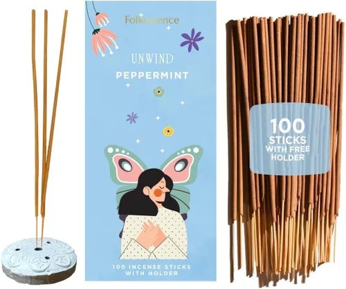 Miniatura 20 de Folkulture Varillas de incienso (120 varillas) Juego de 6 incienso premium para relajación, aromaterapia, sin carbón, orgánico, no tóxico, 45
