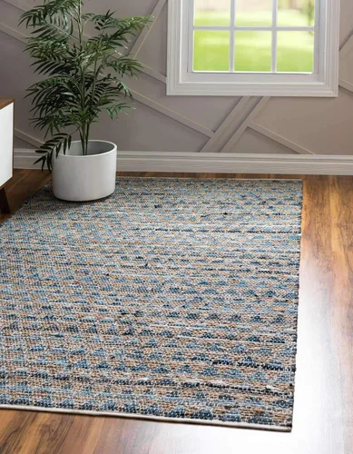 Miniatura 12 de Unique Loom Chindi Jute Collection - Alfombra de área (2 pies 2 pulgadas x 6 pies 1 pulgada, blanco/natural)
