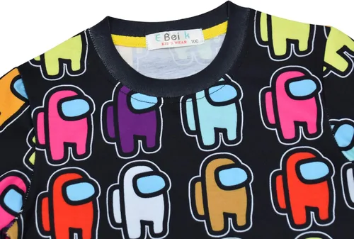 Miniatura 4 de Conjunto de pijama para niños ropa de dormir con estampado de impostor Game Us para hombre manga larga ropa de dos piezas
