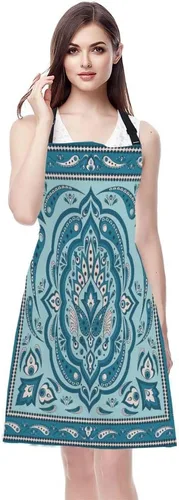 Miniatura 2 de EKOBLA Delantales bohemios con diseño floral de cachemira india, Multi-a150