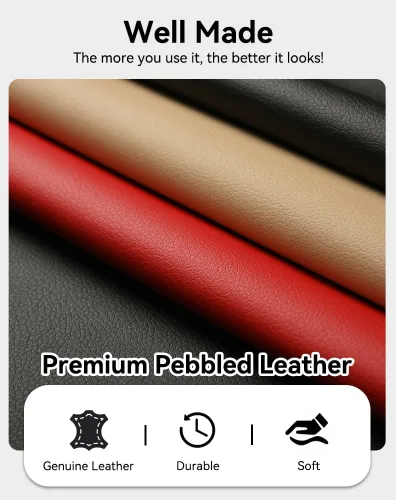 Miniatura 4 de Billetera para mujer, de piel auténtica, billetera de gran capacidad con tarjeteros, ventana de identificación, bolsillos con cremallera, cierre