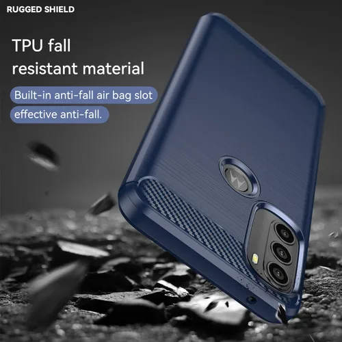 Miniatura 2 de Asuwish Funda para Motorola Moto G71 5G con protector de pantalla de vidrio templado y accesorios de celda de silicona TPU Slim Mobile Hybrid Azul