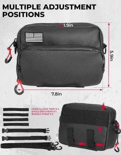Miniatura 6 de KEMIMOTO Bolsa para manillar de motocicleta con cubierta impermeable, bolsa universal para bicicleta, bolsa de herramientas para manillar compatible