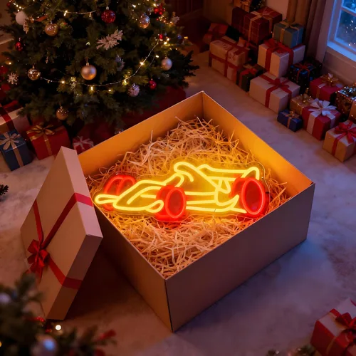 Miniatura 3 de Letrero de neón de auto de carreras para decoración de pared, letras iluminadas LED, letrero LED de auto de carreras, regalos para fiestas