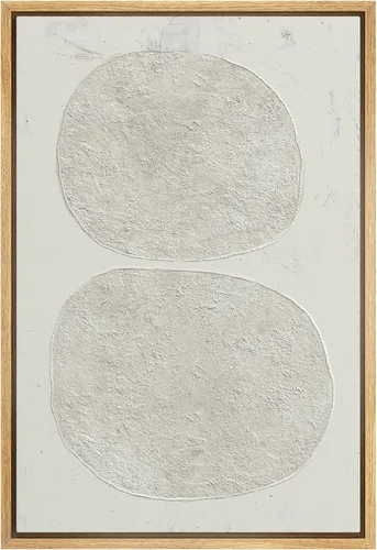 Miniatura 22 de SIGNWIN Lienzo enmarcado para pared, nubes blancas sobre el mar azul marino, pintura al óleo del océano costero, primer plano abstracto, moderno
